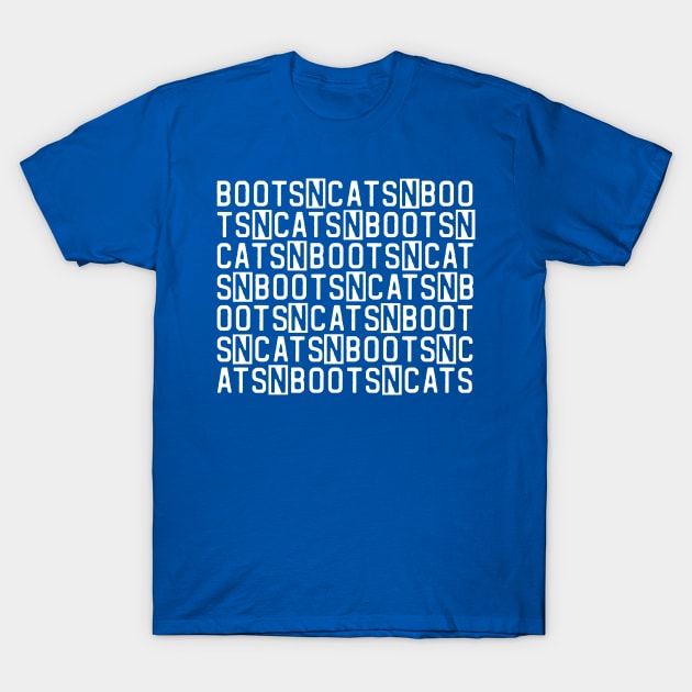 Boots n cats: Say it quickly and voila! you're a beatboxer (white letters with cut outs) T-Shirt by PlanetSnark